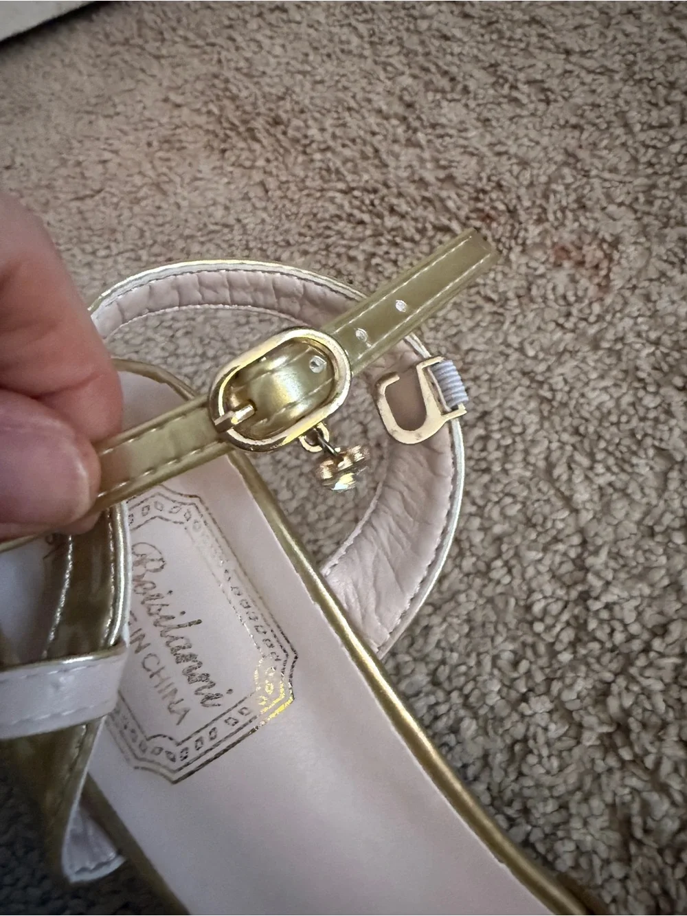 Gold Ankle-Strap Women’s Sandal
